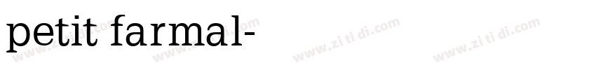 petit farmal字体转换